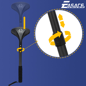 easace telescopic back scratcher with long handle 21.5 inch adjustable backscratchers telescoping for women men pregnant extendable head body scratcher retractable over sized bristled scratcher（blue）