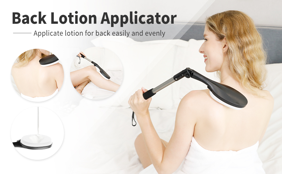 EASACE Body Brush for Back,Lotion Applicator, Long Handle Bath Brush for Showering, Adjustable Head Back Scrubber, Shower Brush with Soft Bristles for Wet or Dry : Beauty & Personal Care