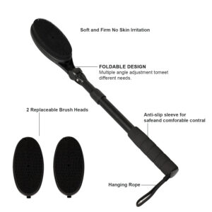 easace silicon body brush for back with long handle bath brush