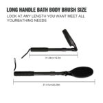easace silicon body brush for back with long handle bath brush