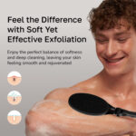 easace silicon body brush for back with long handle bath brush